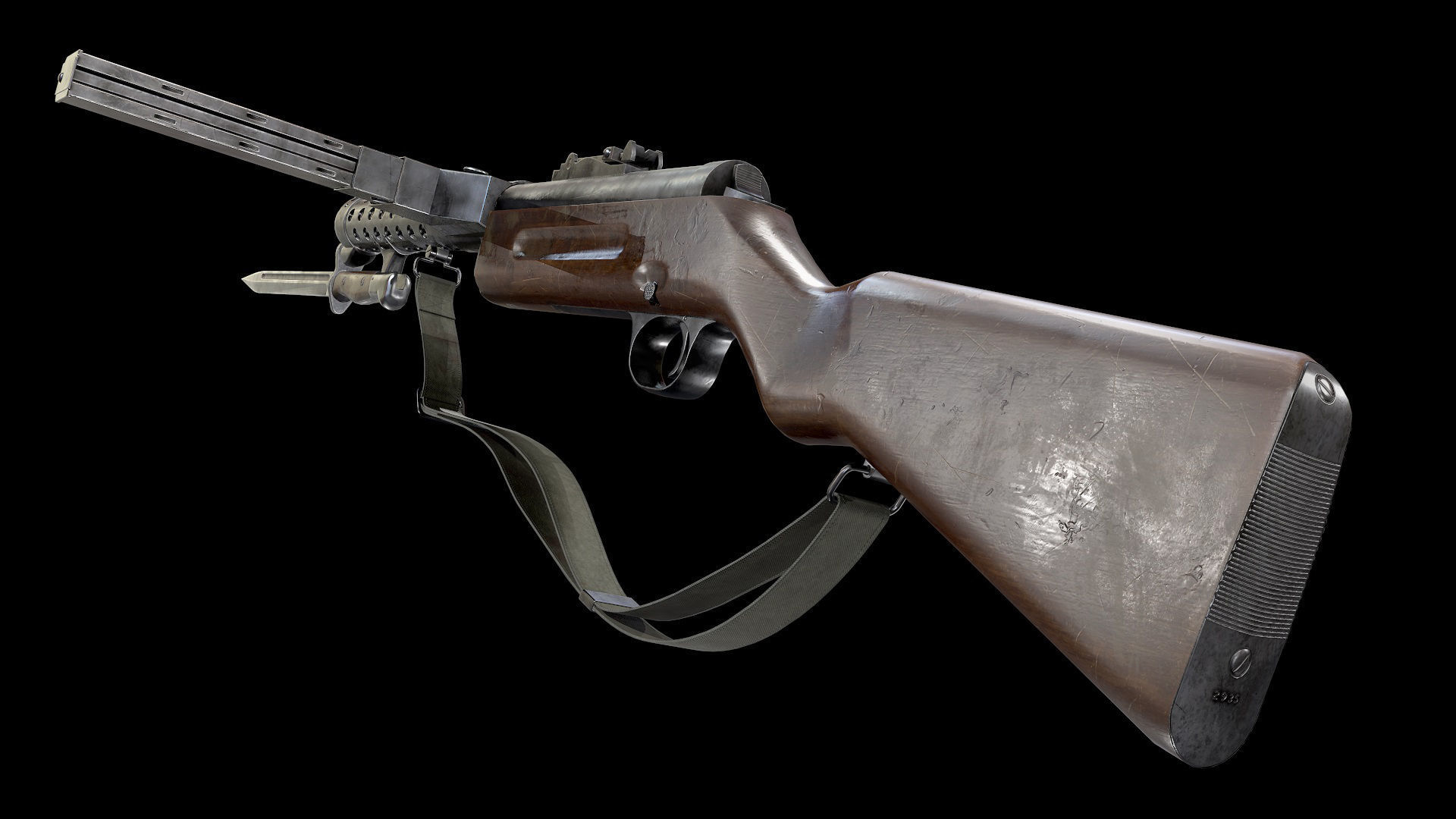 Schmeisser MP-28 Rifle AAA Game Ready Weapon FPS Asset Low-poly 3D model_6