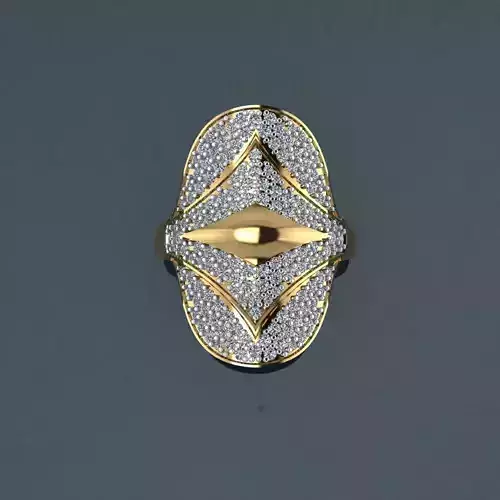 Halka 6 elegant gold ring with diamonds
