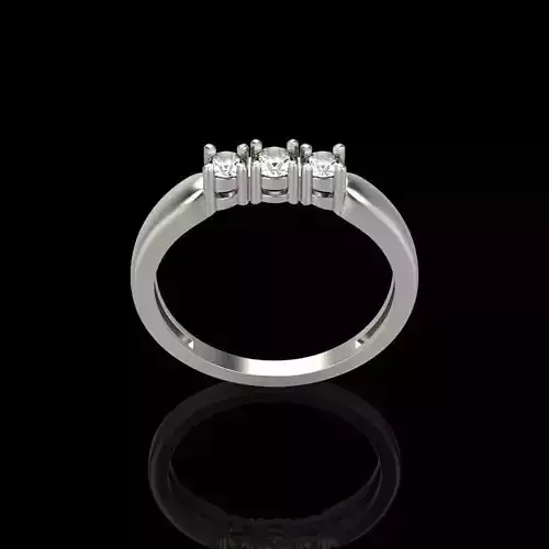 Wedding engagement women ring with diamonds 3dm stl 