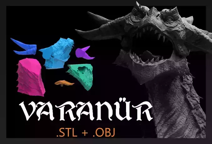 Varanur Dragon - 3D Printing Files 3D print model