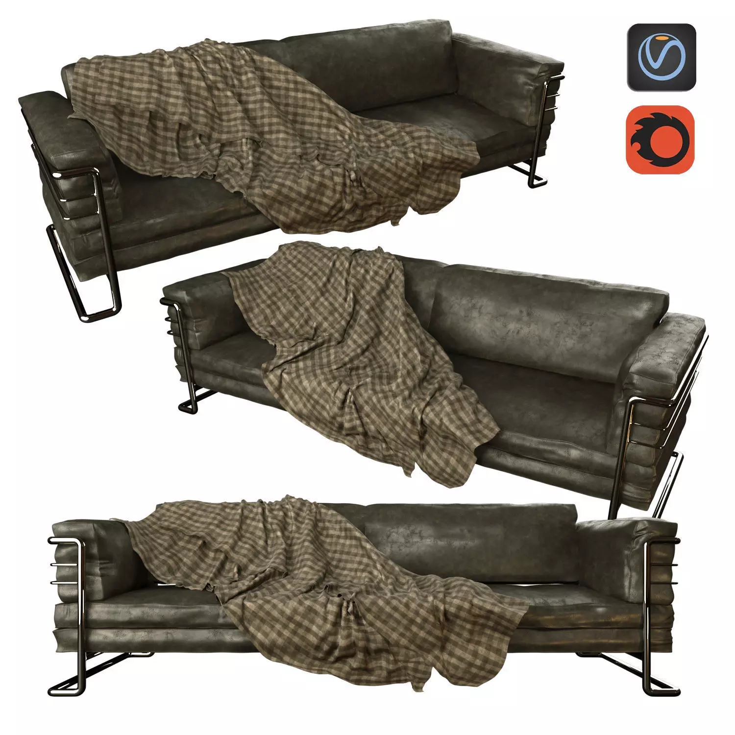 Sofa Lexi 3 Seater company Halo est 1976 3d model 3D model