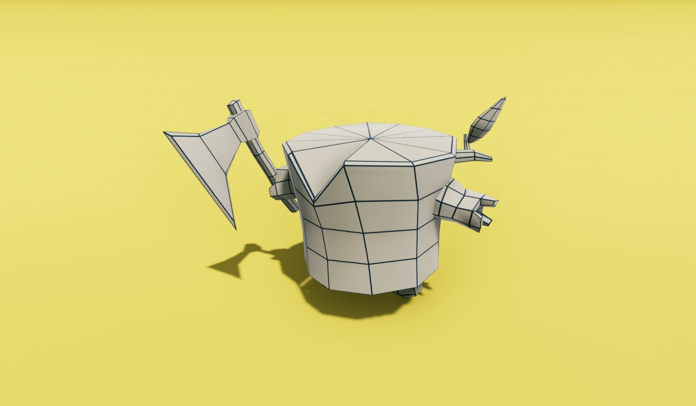 Angry Log - Revenge of the Tree for Game Development Low-poly 3D model_13