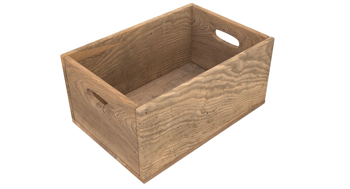 Wooden Box Color 2 3D model_1