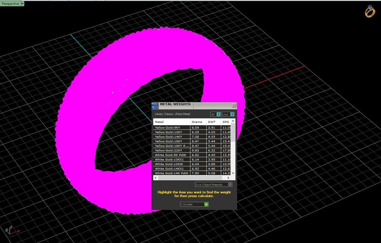 Rope Ring with gems 3D print model_6
