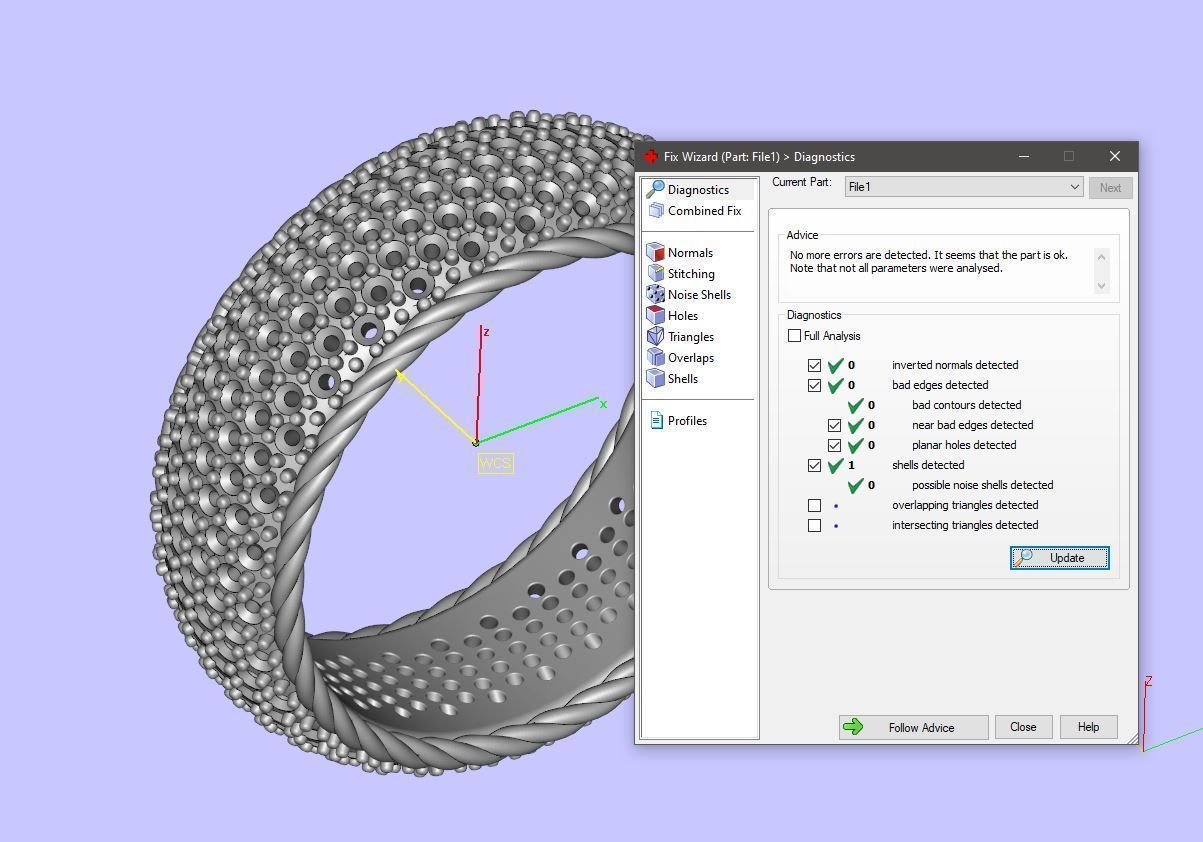Rope Ring with gems 3D print model_4