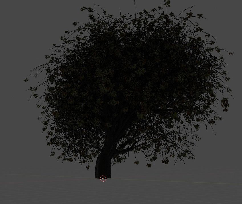 Trees tree with leaves 3D model_4