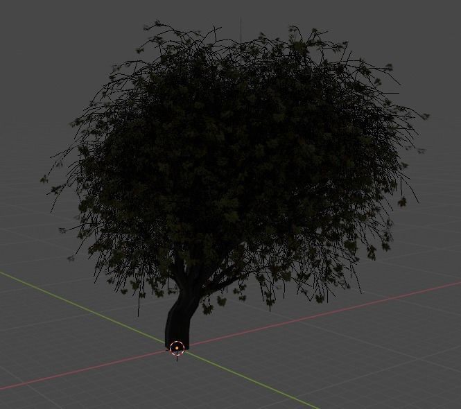 Trees tree with leaves 3D model_3