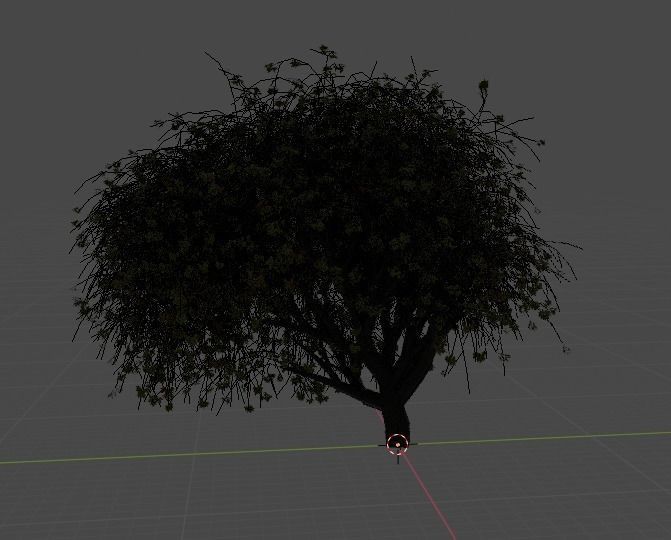 Trees tree with leaves 3D model_2