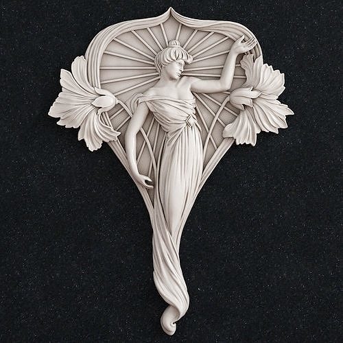 Jewelry pendant Girl flower 1 3D print model