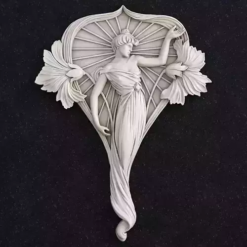 Jewelry pendant Girl flower 1