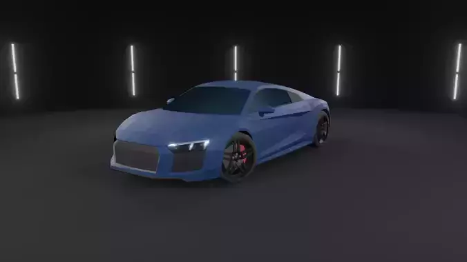 Audi R8 Low-Poly Car