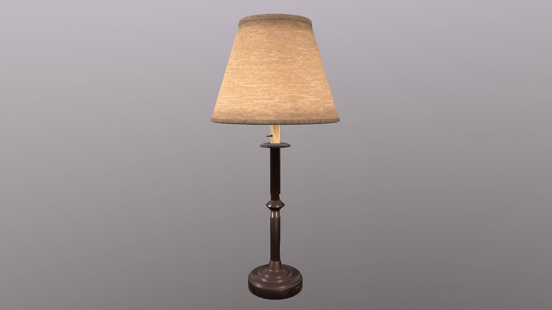 Fangio Inspired Candlestick Table Lamp Low-poly 3D model_3
