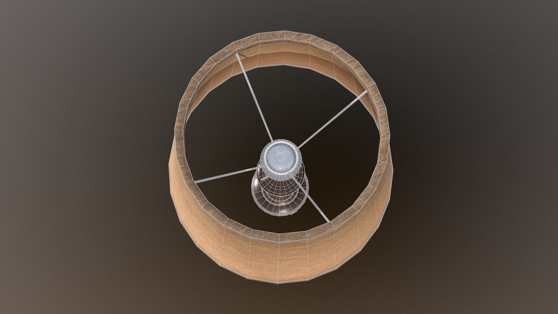 Fangio Inspired Candlestick Table Lamp Low-poly 3D model_6