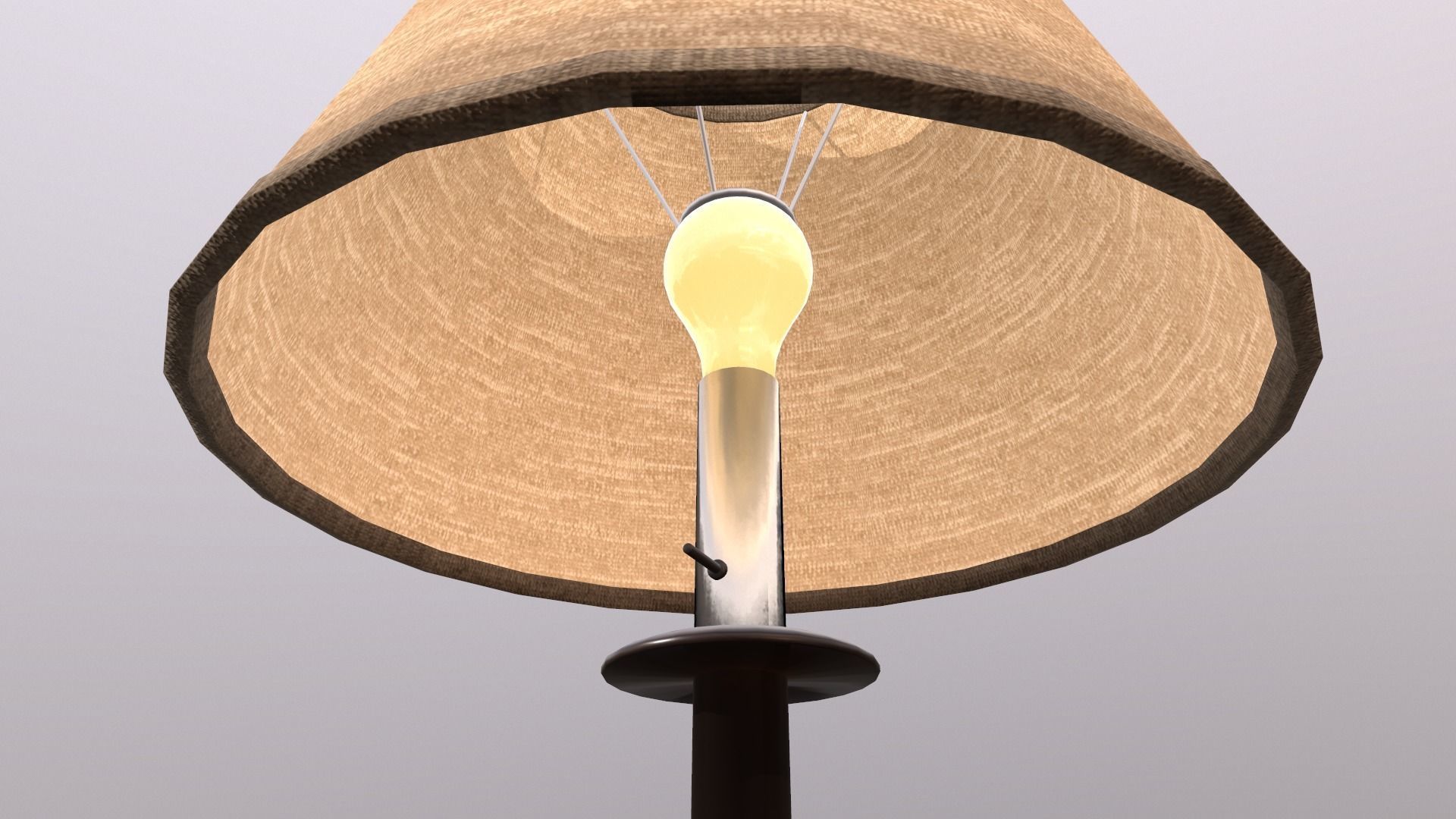 Fangio Inspired Candlestick Table Lamp Low-poly 3D model_10