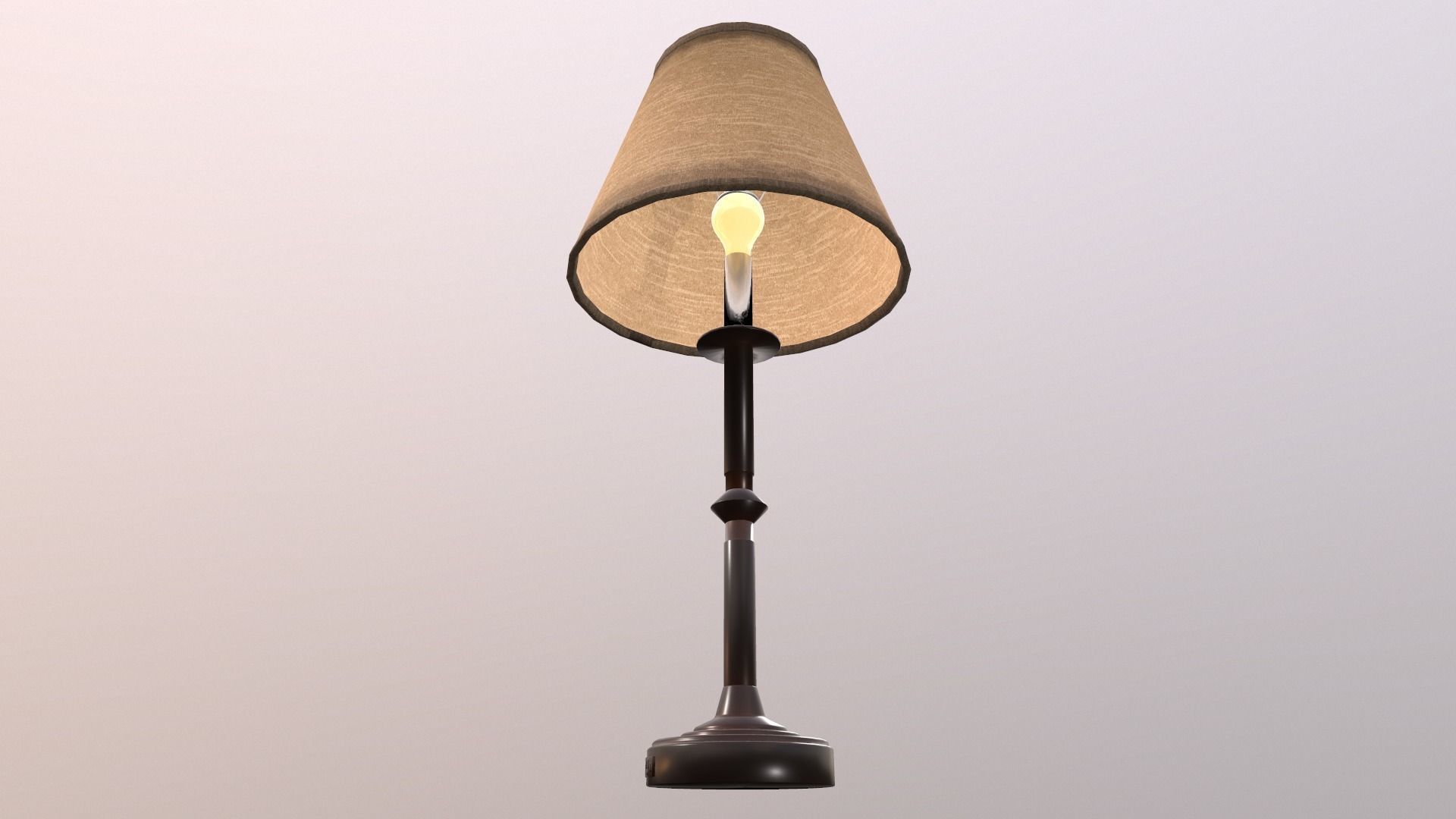 Fangio Inspired Candlestick Table Lamp Low-poly 3D model_8