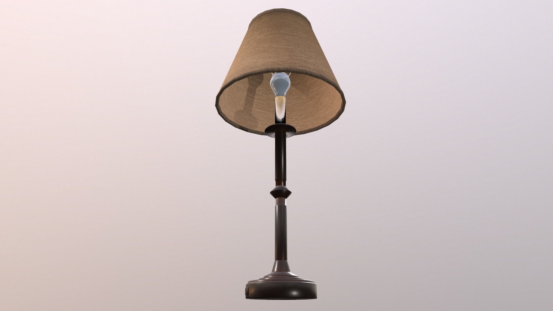 Fangio Inspired Candlestick Table Lamp Low-poly 3D model_7
