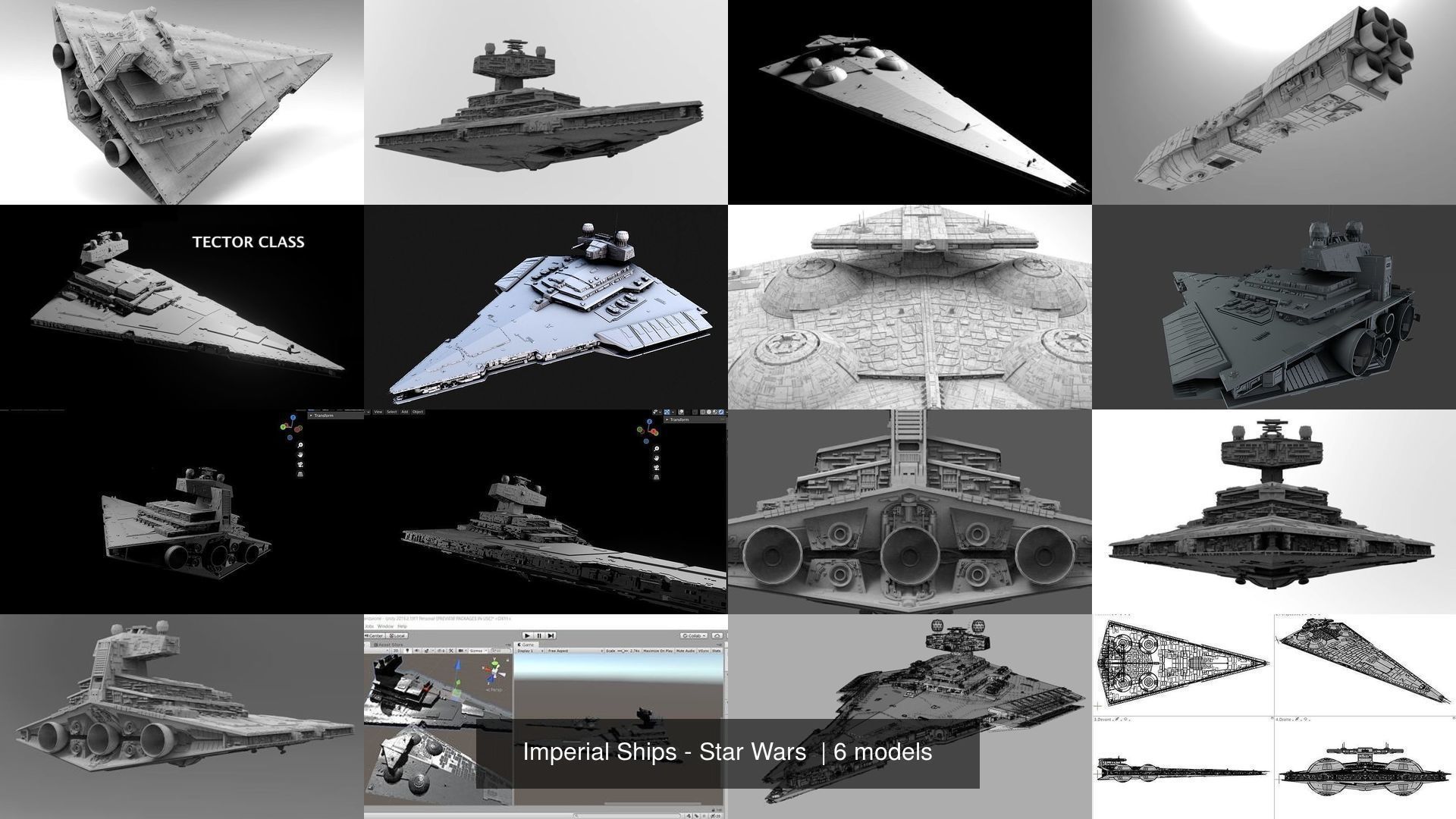 Imperial Ships - Star Wars 3D Model Collection_4