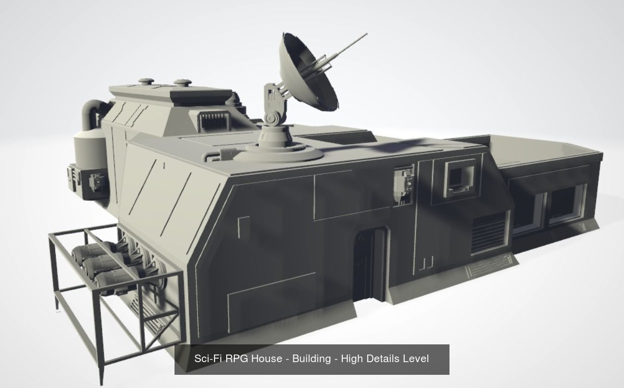 Sci-fi Tech kitbash and Buildings 3D Model Collection_4