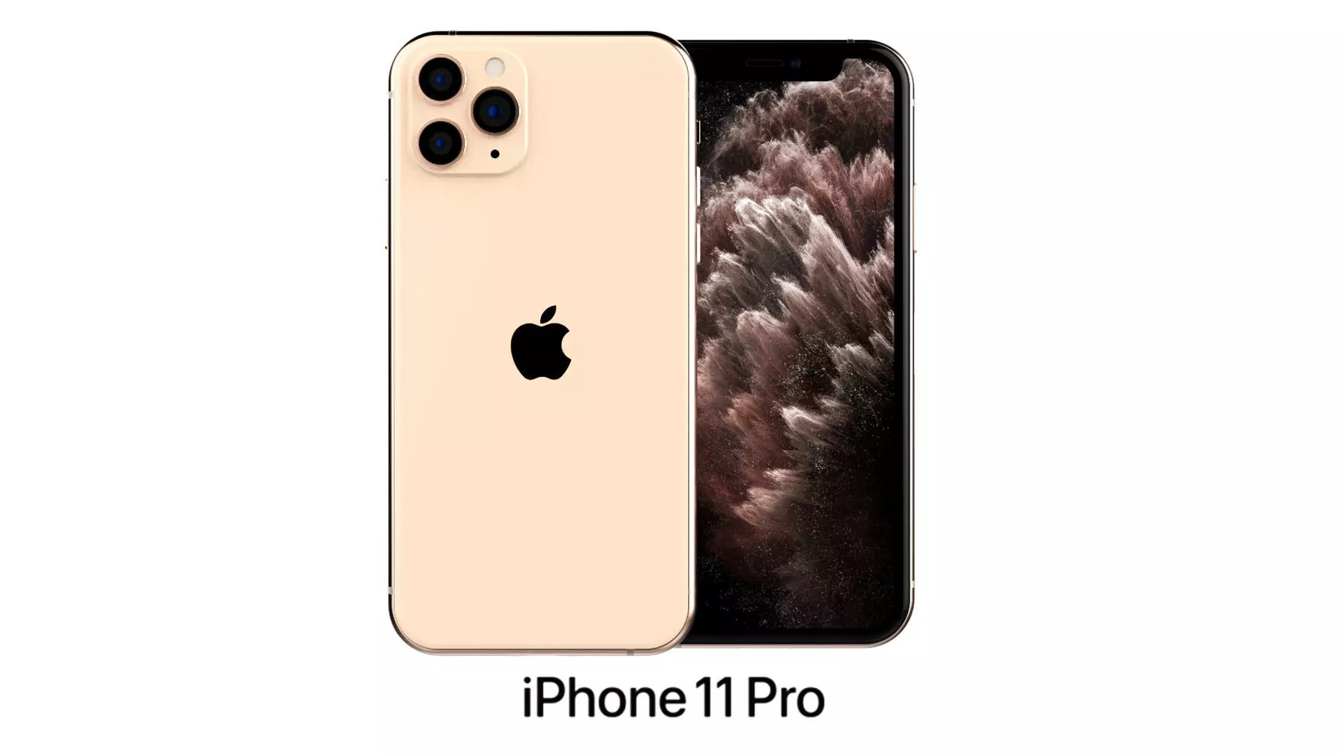 Apple iPhone 11 Pro Gold 3D model_0