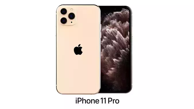 Apple iPhone 11 Pro Gold 3D model