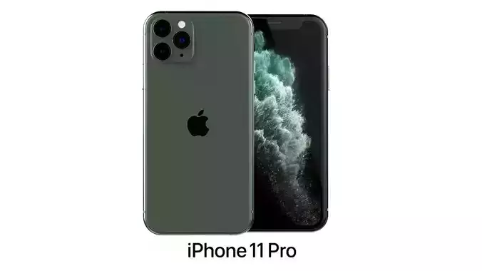 Apple iPhone 11 Pro Midnight Green 3D model