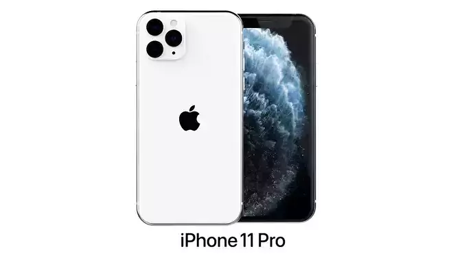 Apple iPhone 11 Pro Silver 3D model