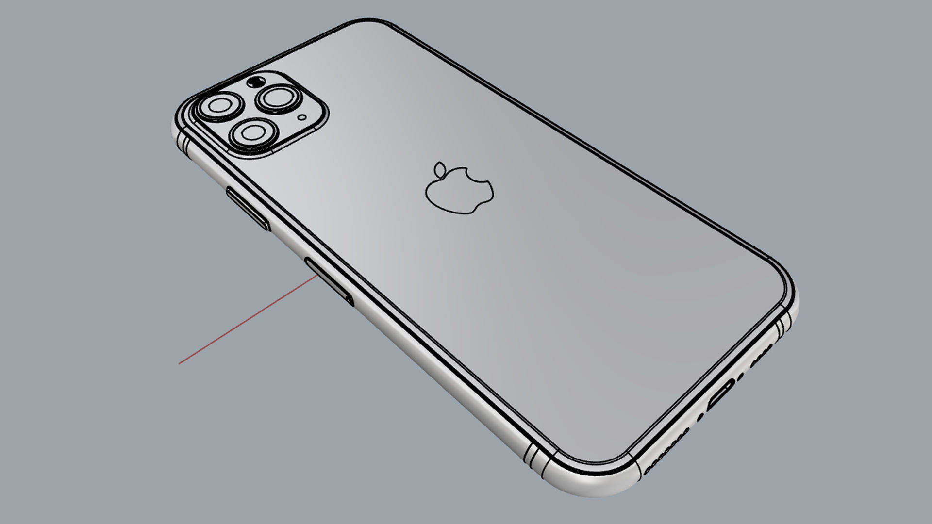 Apple iPhone 11 Pro Space Gray 3D model_21