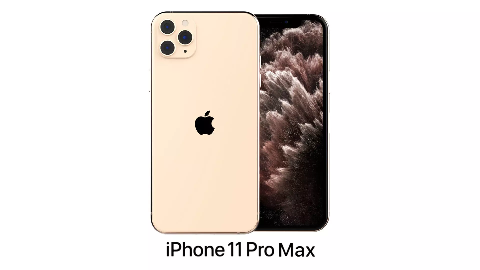 Apple iPhone 11 Pro Max Gold 3D model_0