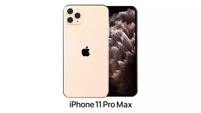 Apple iPhone 11 Pro Max Gold 3D model