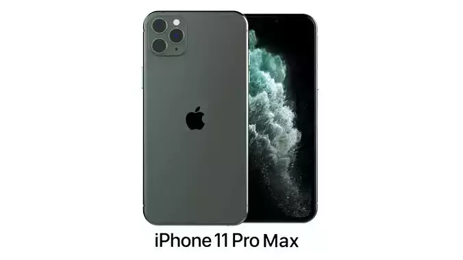 Apple iPhone 11 Pro Max Midnight Green 3D model