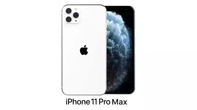 Apple iPhone 11 Pro Max Silver 3D model