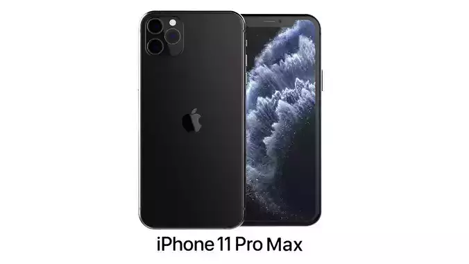 Apple iPhone 11 Pro Max Space Gray 3D model