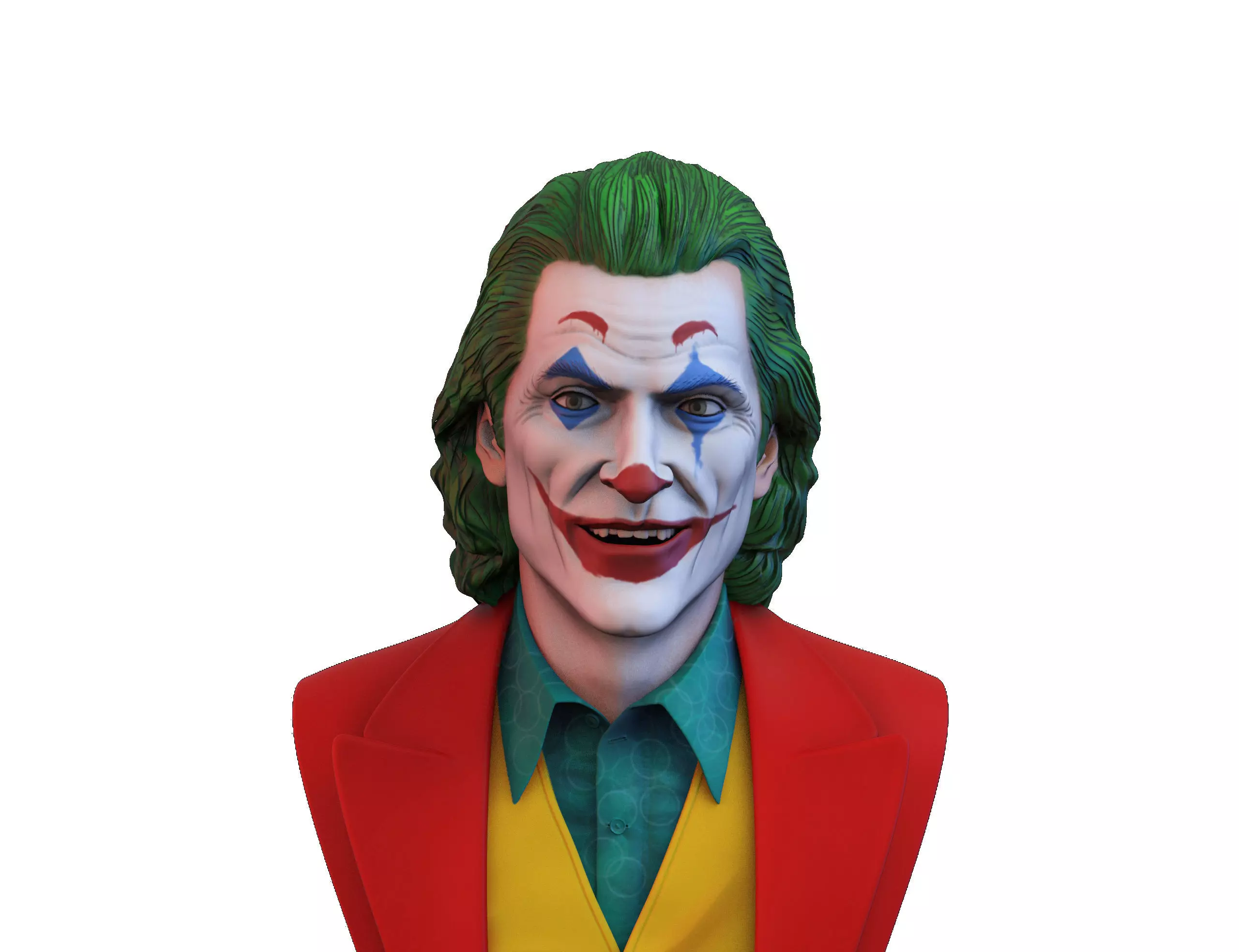 Joker 2019 Joaquin Phoenix bust 3D print model