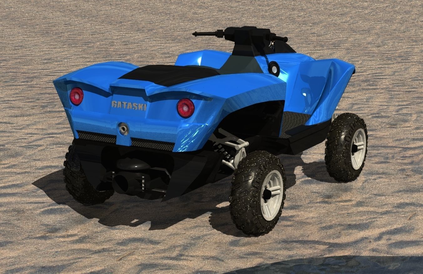 amphibian vehicle 3D model_4