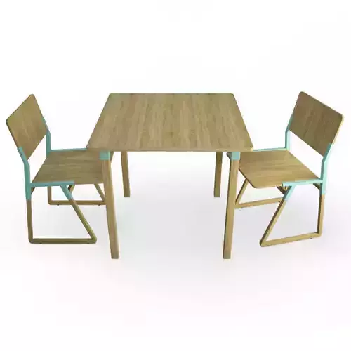 Noem Wooden Table and Chairs Verges