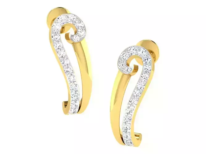 Women earrings 3dm stl render detail 