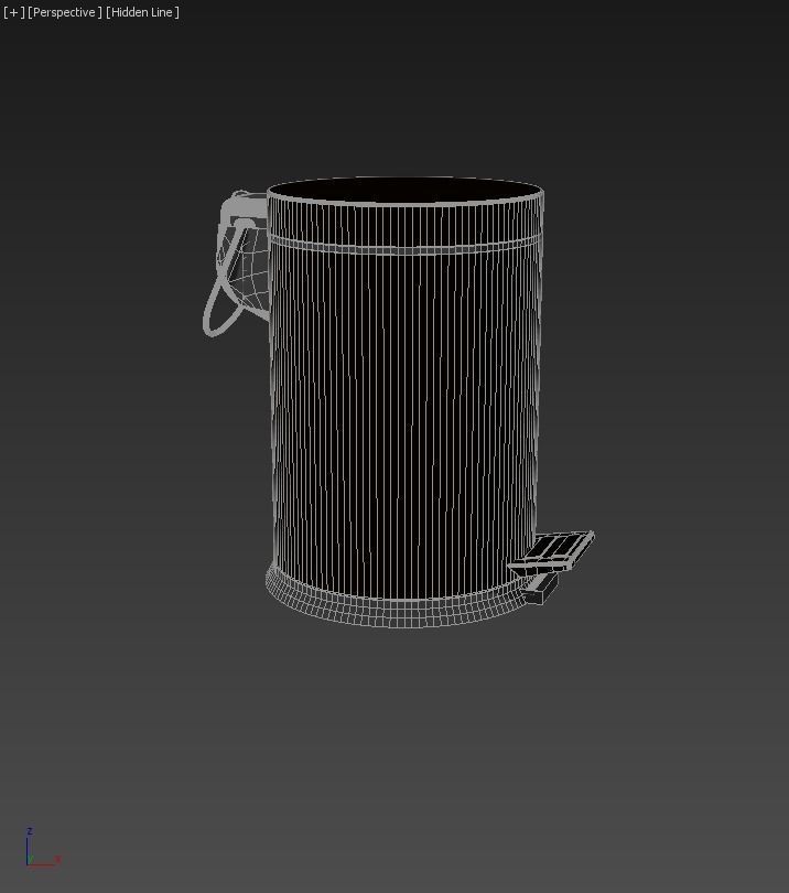 Trashcans Pedal 20lt 3D model_3
