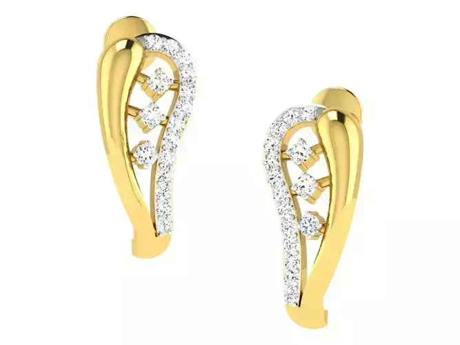 Women earrings 3dm stl render detail 