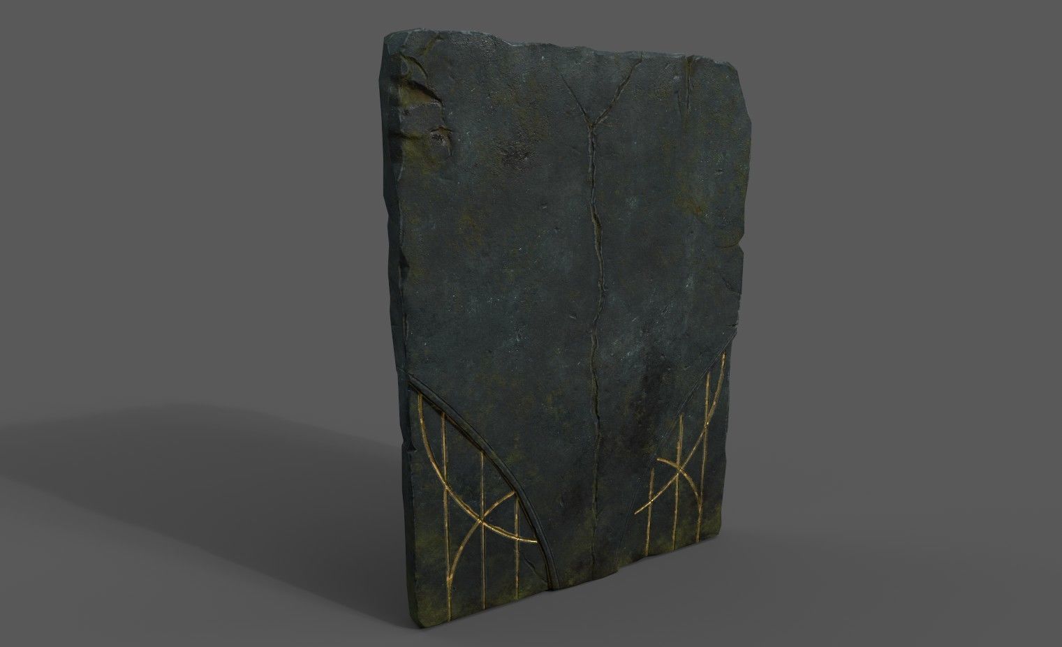 Dragon Door Low-poly 3D model_3