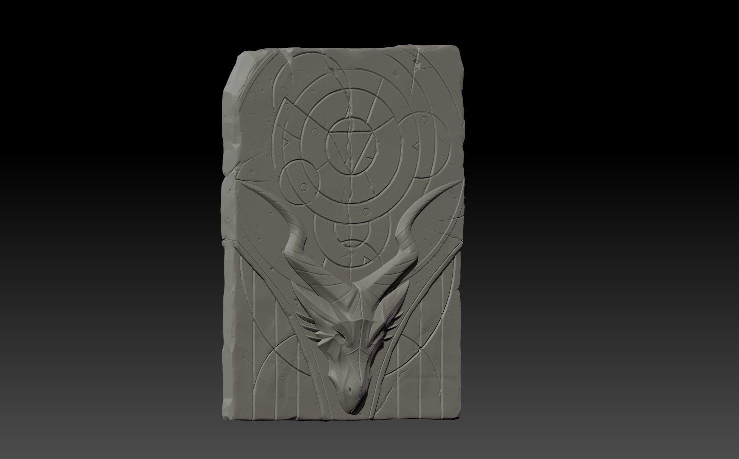 Dragon Door Low-poly 3D model_10