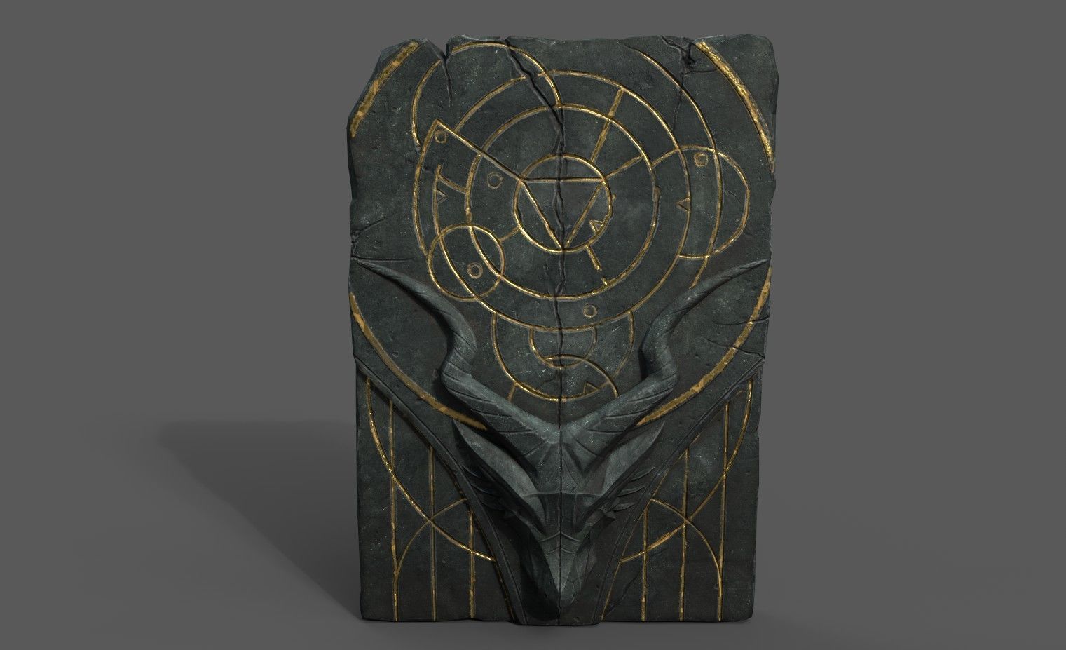 Dragon Door Low-poly 3D model_7