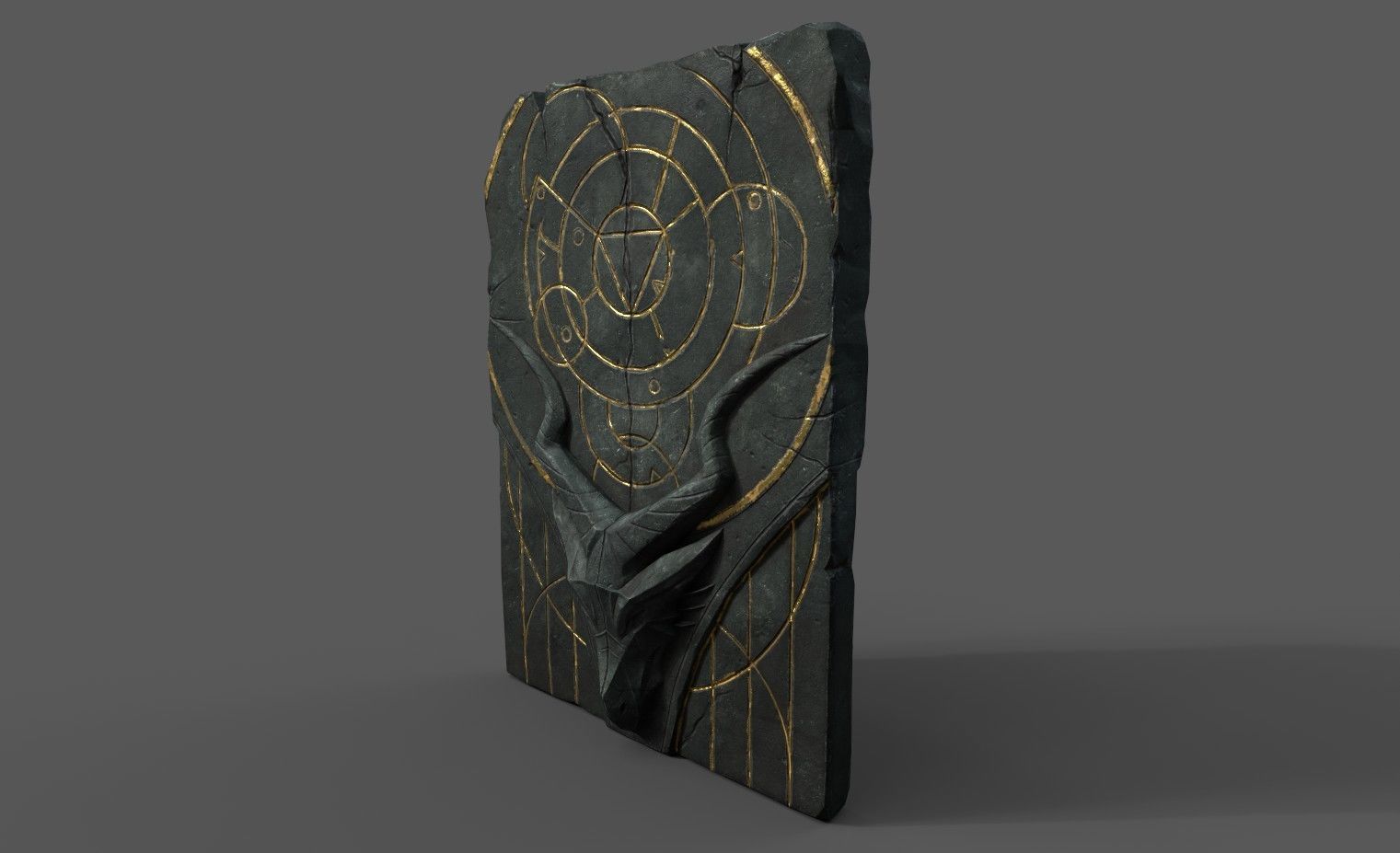 Dragon Door Low-poly 3D model_8
