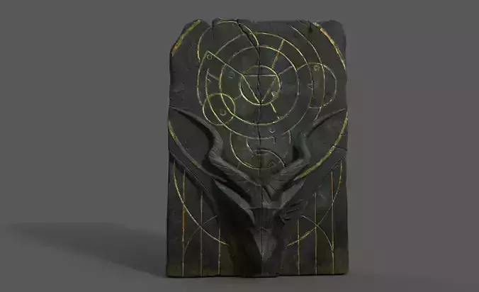 Dragon Door Low-poly 3D model