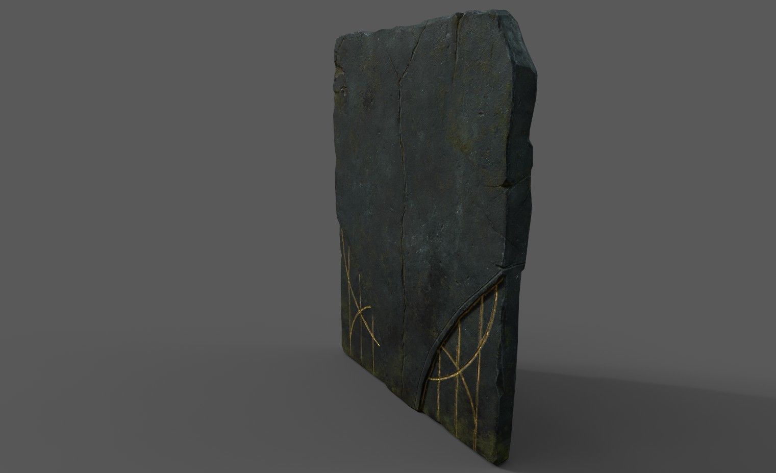 Dragon Door Low-poly 3D model_4