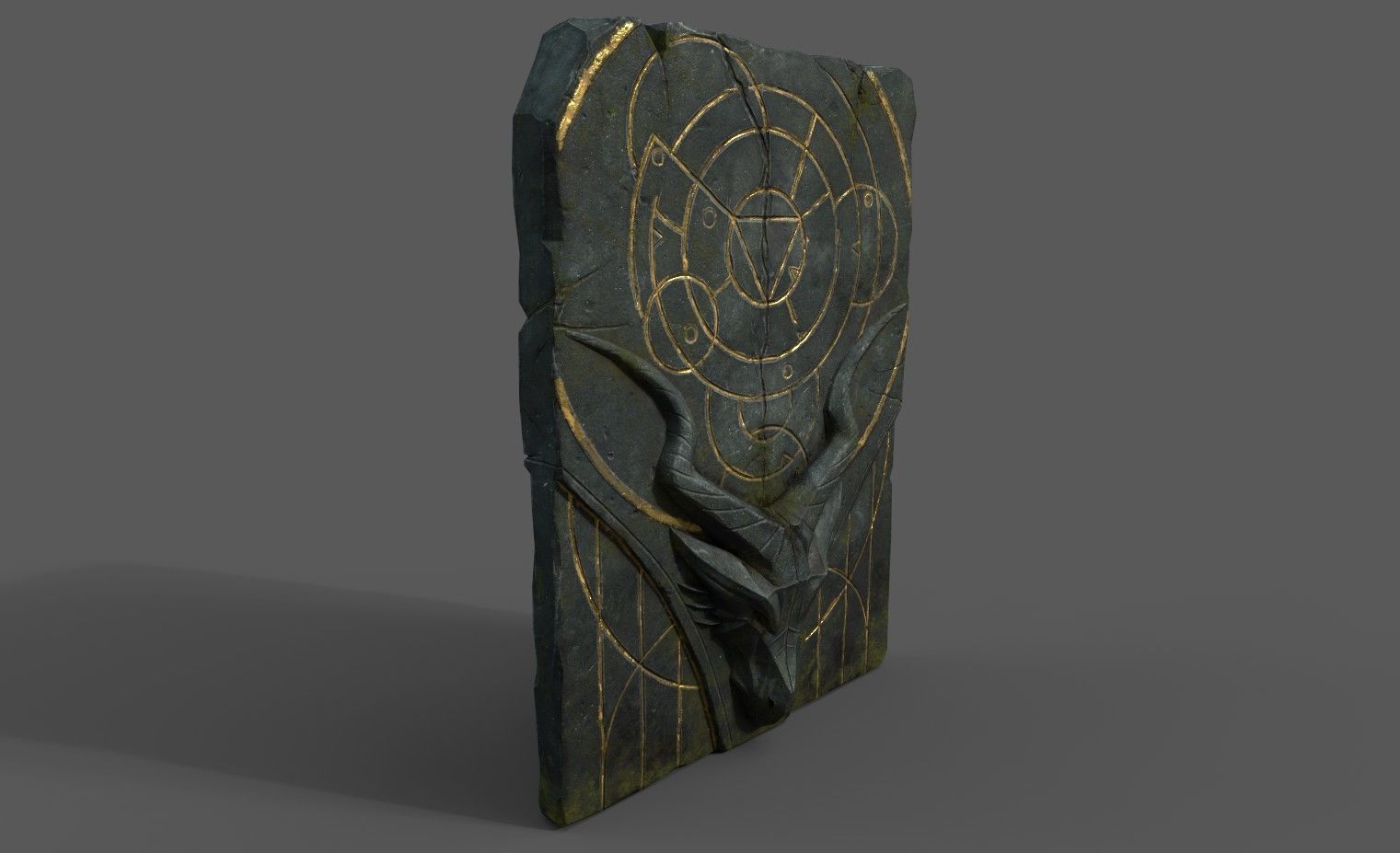 Dragon Door Low-poly 3D model_5