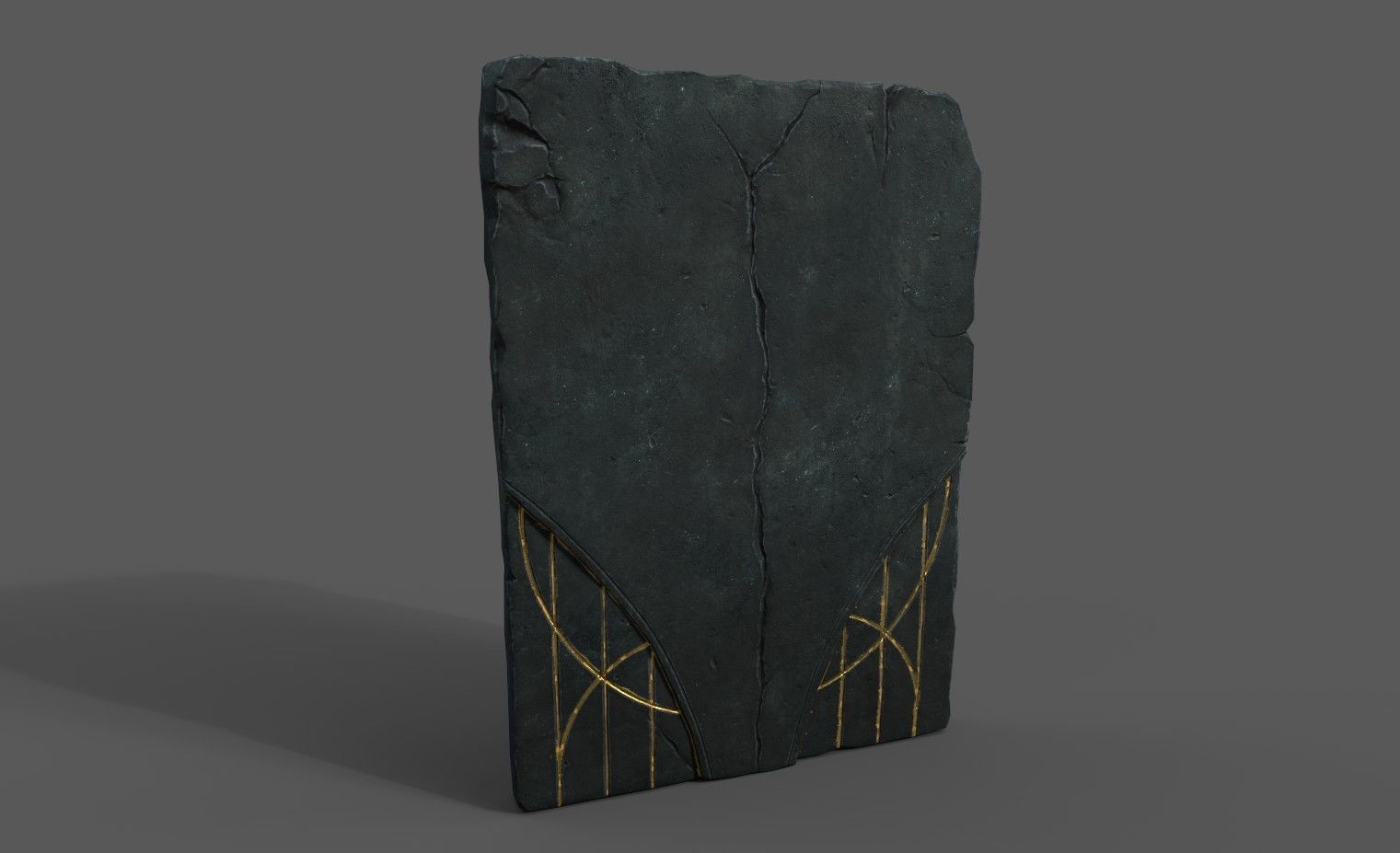 Dragon Door Low-poly 3D model_9