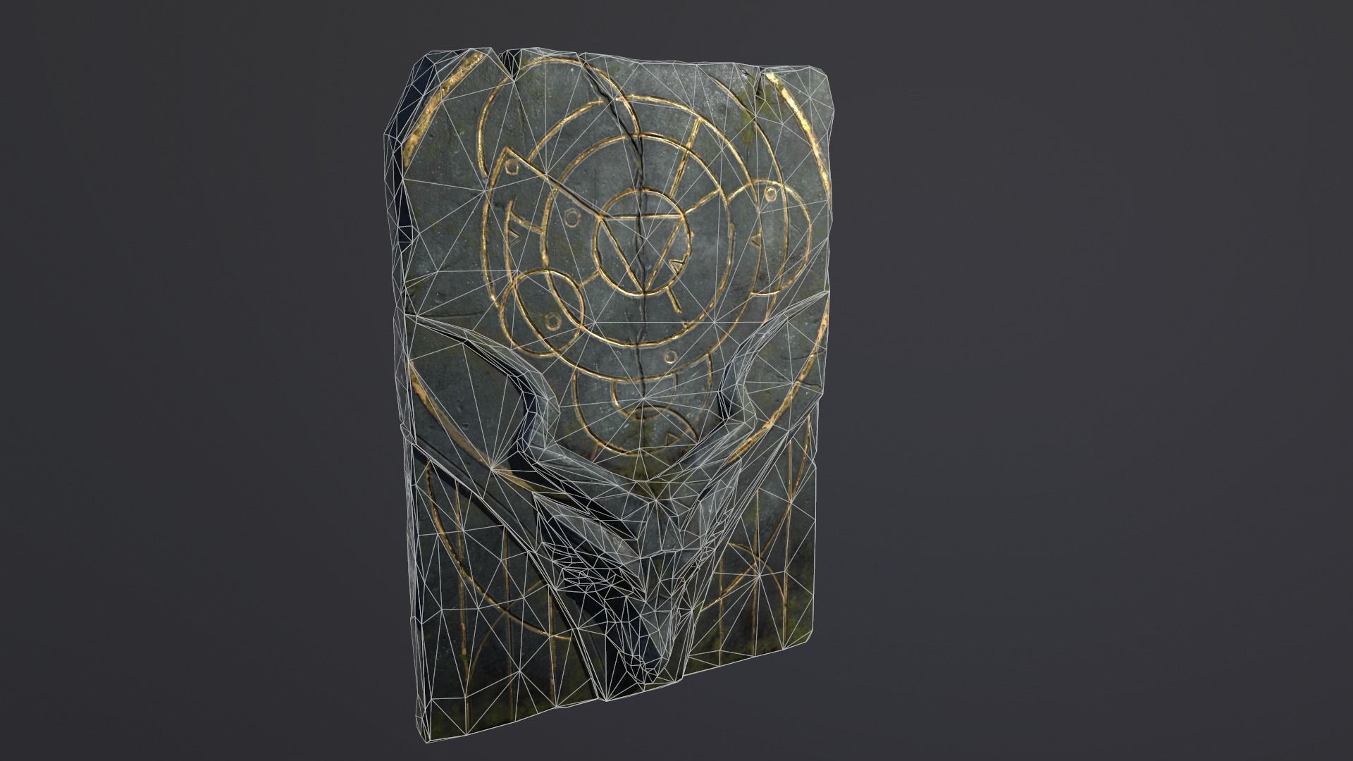 Dragon Door Low-poly 3D model_11