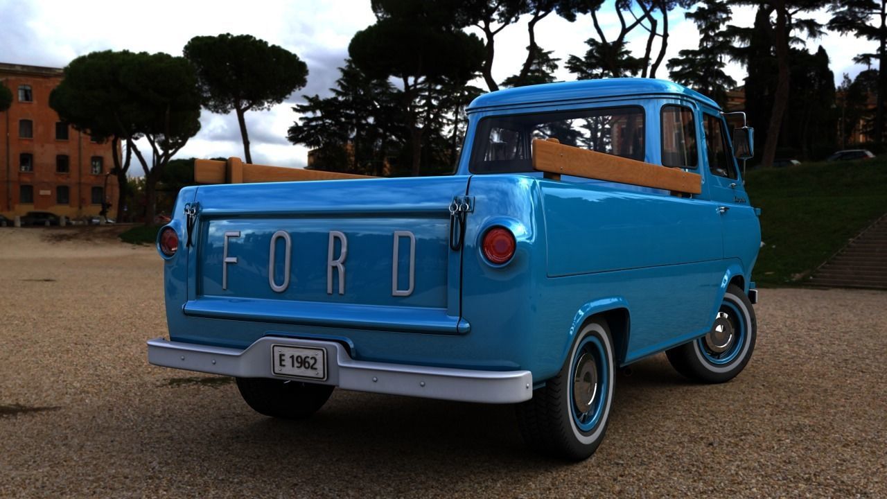 ECONOLINE E100 PICKUP 1962 3D model_8