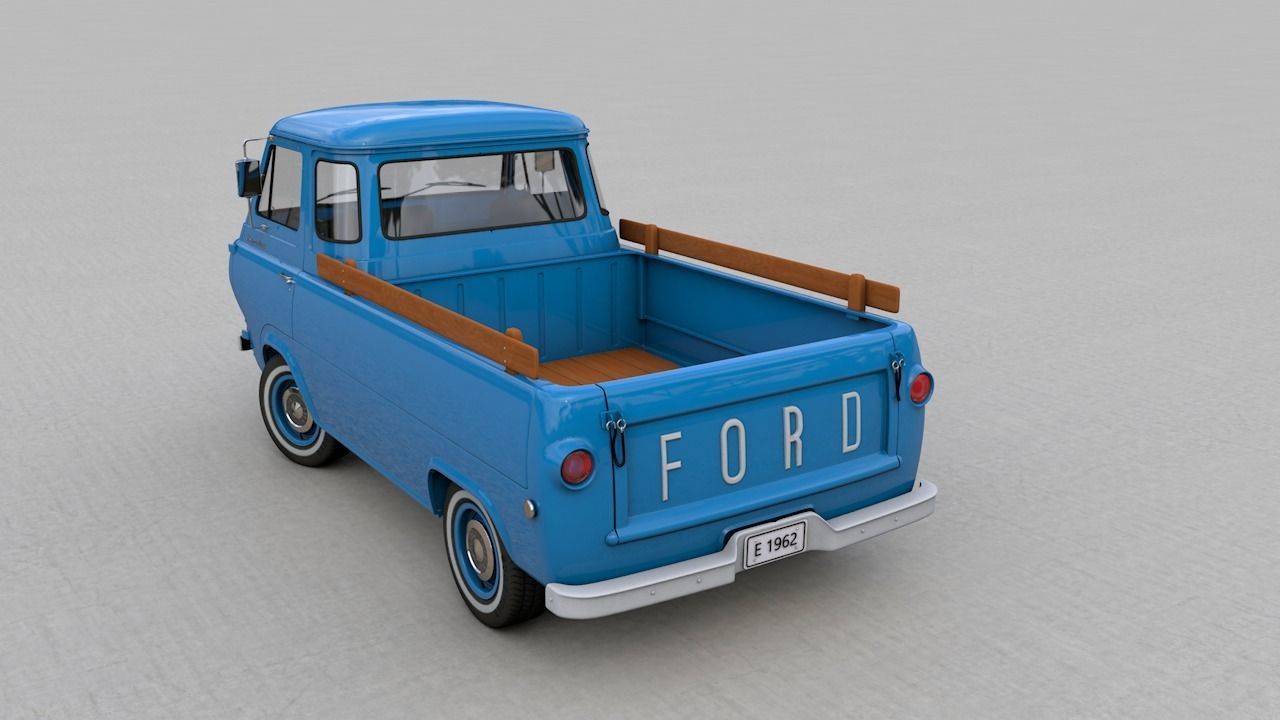 ECONOLINE E100 PICKUP 1962 3D model_1