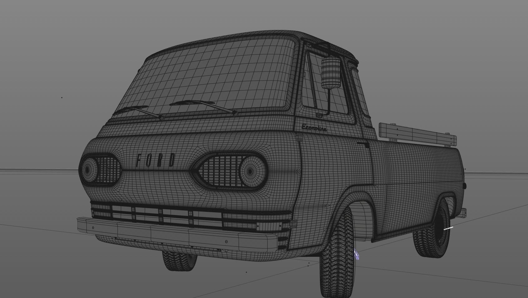 ECONOLINE E100 PICKUP 1962 3D model_17